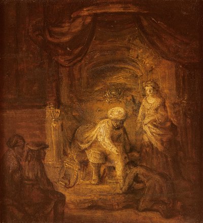 Bijbelse scène door Rembrandt van Rijn